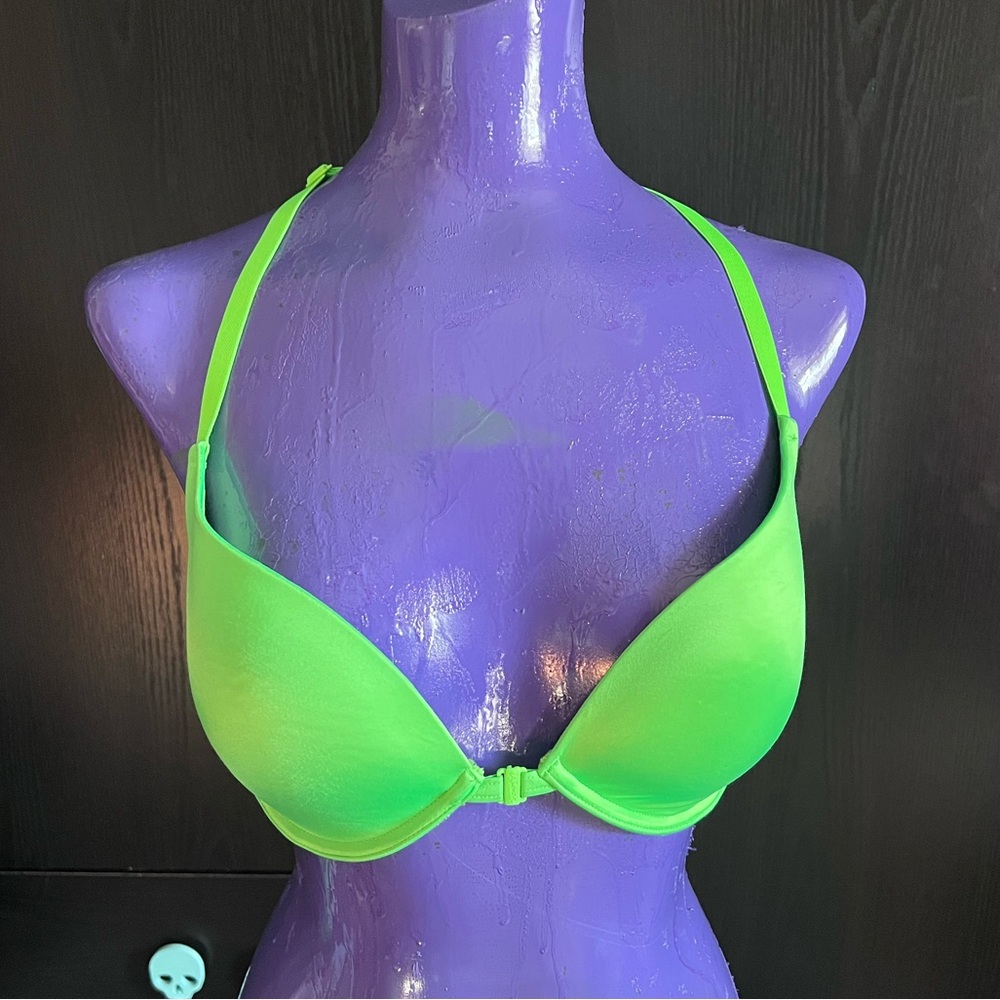 Lime Green Obsession Plunge Bra